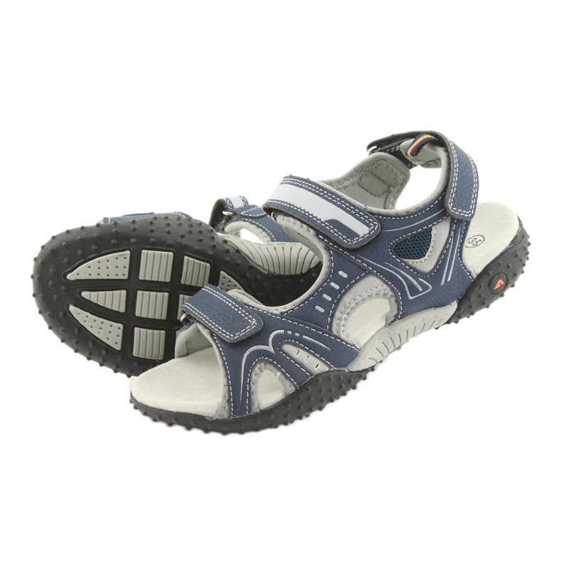 Sandales garçon American Club RL18 bleu marine gris 4