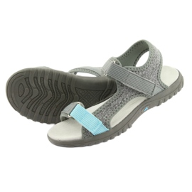 American Club Sandales américaines avec insert en cuir RL10 gris / bleu 4