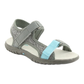 American Club Sandales américaines avec insert en cuir RL10 gris / bleu 1
