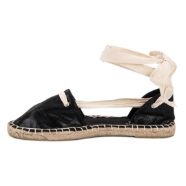Cm Paris Espadrilles nouées le noir 1