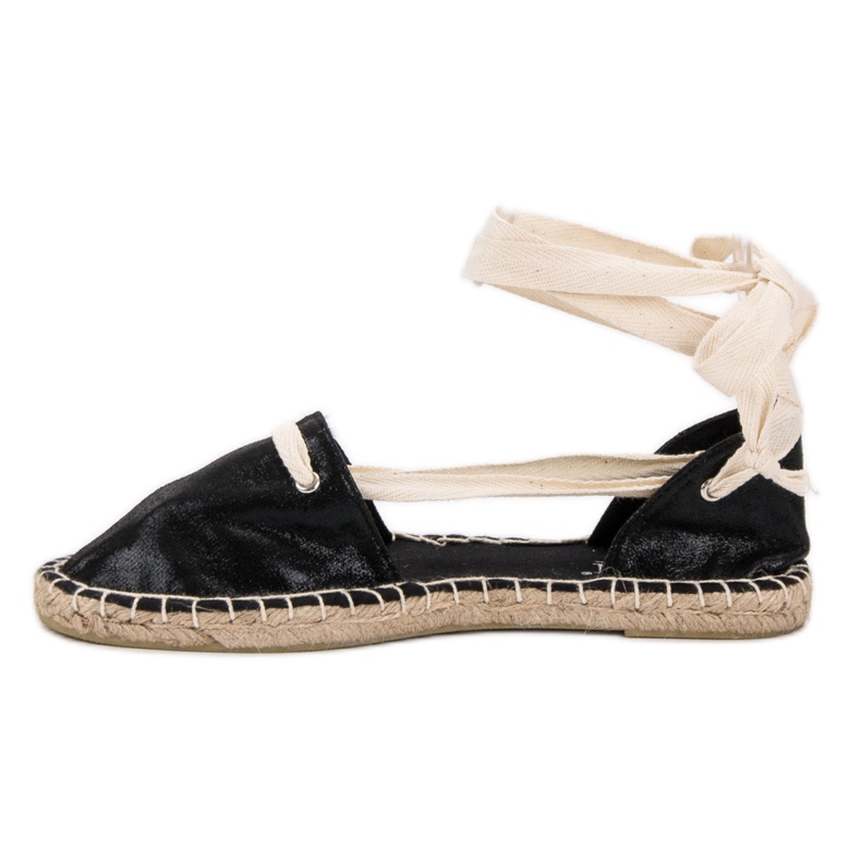Cm Paris Espadrilles nouées noir 1