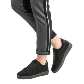 Lucky Shoes Chaussures de sport en daim noir 1