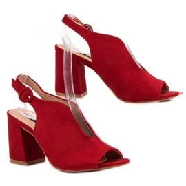 Milaya Sandales fermées élégantes rouge 1