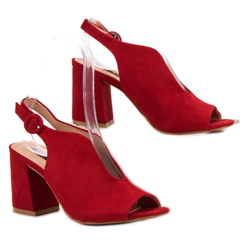 Milaya Sandales fermées élégantes rouge 1
