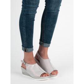 Filippo Sandales en cuir gris 1