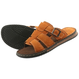 American Club American Men's Flip flops Podka 06 Brown brun 4