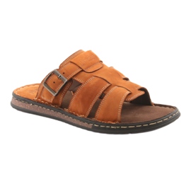 American Club American Men's Flip flops Podka 06 Brown brun 1