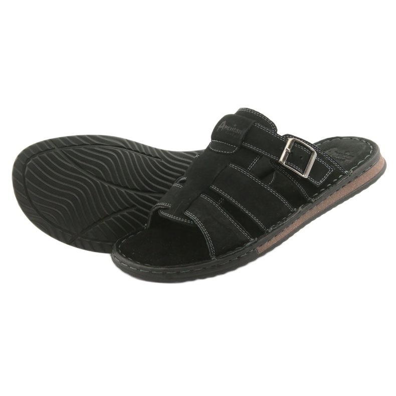 American Club American Men's Flip Flops Lightweight Podka06 Black le noir 4 American Club American Men's Flip Flops Lightweight Podka06 Black le noir 4