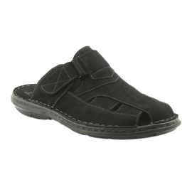 Chaussons homme léger PU American Club CY05 bas le noir 1