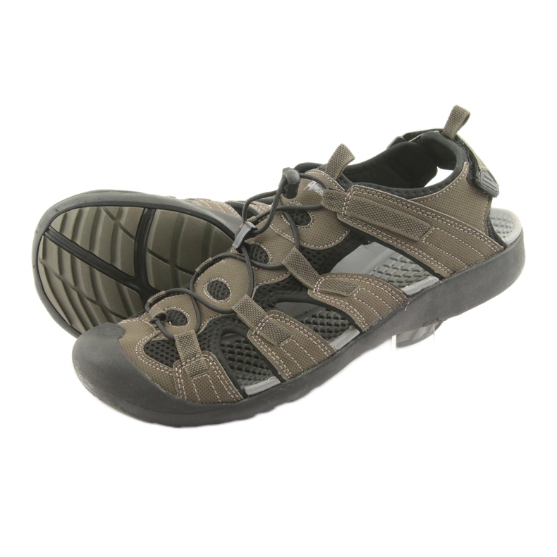 American Club Sandales de sport américaines HL02 kaki noir multicolore vert 4