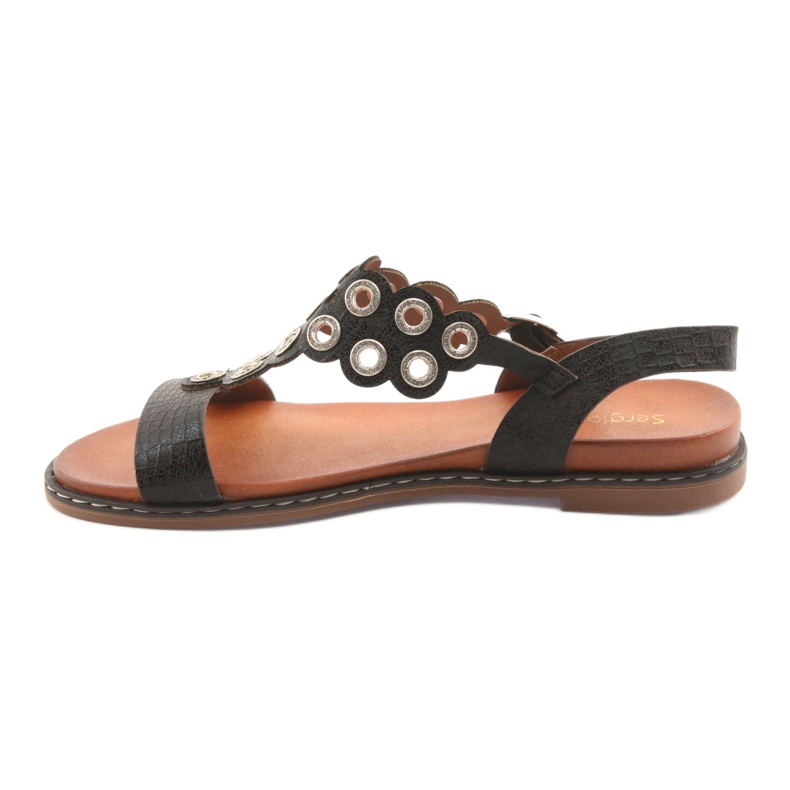 Sandales pour femmes avec strass noirs par Sergio Leone 2