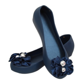Ballerines Meliski avec un nœud bleu CK-86P Bleu 3