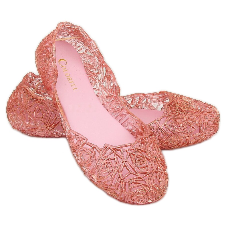 Ballerines en caoutchouc rose QX-02 Rose 1