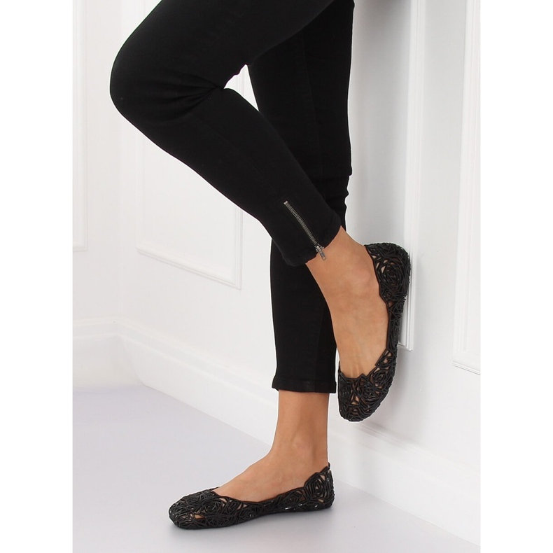 Ballerines en caoutchouc noir QX-02 Noir le noir 2