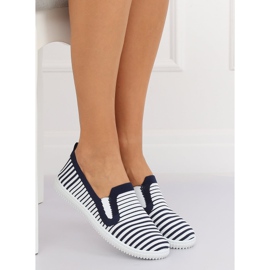 Baskets slipon bleu marine XJ-2909 Marine blanc 1