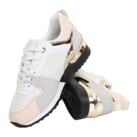 Chaussures de sport blanches B-01 BLANC / ROSE multicolore 1