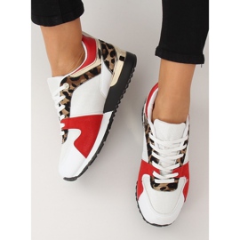 Chaussures de sport blanches B-01 BLANC / LÉOPARD le noir brun multicolore 2