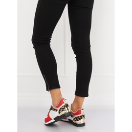 Chaussures de sport blanches B-01 BLANC / LÉOPARD noir brun multicolore 1