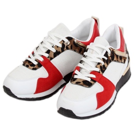 Chaussures de sport blanches B-01 BLANC / LÉOPARD le noir brun multicolore 3
