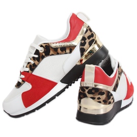 Chaussures de sport blanches B-01 BLANC / LÉOPARD le noir brun multicolore 4