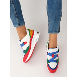Chaussures de sport colorées 8801 Bleu blanc multicolore 1