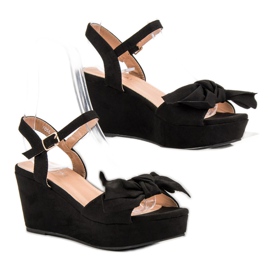 SHELOVET Sandales sur la plate-forme le noir 2