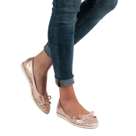 SHELOVET Ballerines décontractées jaune rose 3