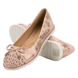 SHELOVET Ballerines décontractées jaune rose 1