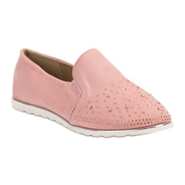 SHELOVET Slipons en daim rose 2