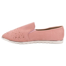SHELOVET Slipons en daim rose 3