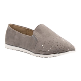 SHELOVET Slipons en daim gris 3