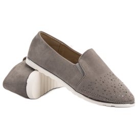 SHELOVET Slipons en daim gris 5