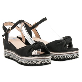 Groto Gogo Sandales Espadrilles en Daim le noir 6