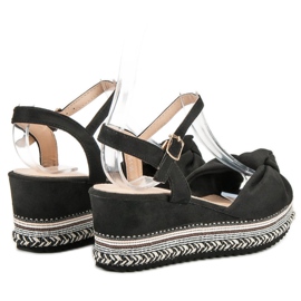 Groto Gogo Sandales Espadrilles en Daim le noir 5