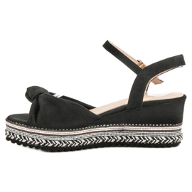 Groto Gogo Sandales Espadrilles en Daim le noir 4