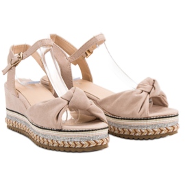 Groto Gogo Sandales Espadrilles en Daim brun 7