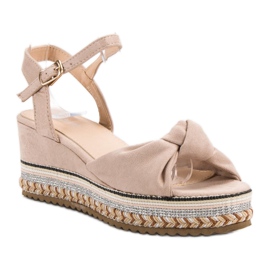 Groto Gogo Sandales Espadrilles en Daim brun 4