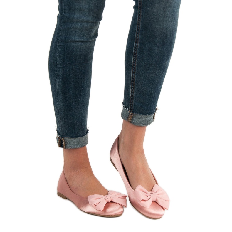 BELLAMILA Ballerines en satin rose 1