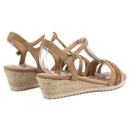 Kylie Sandales espadrilles brun jaune 5