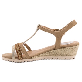 Kylie Sandales espadrilles brun jaune 4