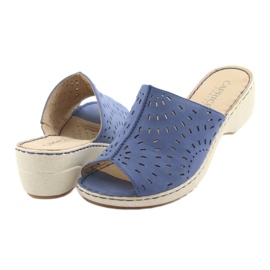 Chaussons femme compensés Caprice 27351 jeans bleu 4 Chaussons femme compensés Caprice 27351 jeans bleu 4