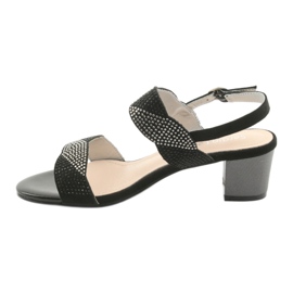 Sergio Leone Sandales sur le SK795 Post noir avec zircons 2