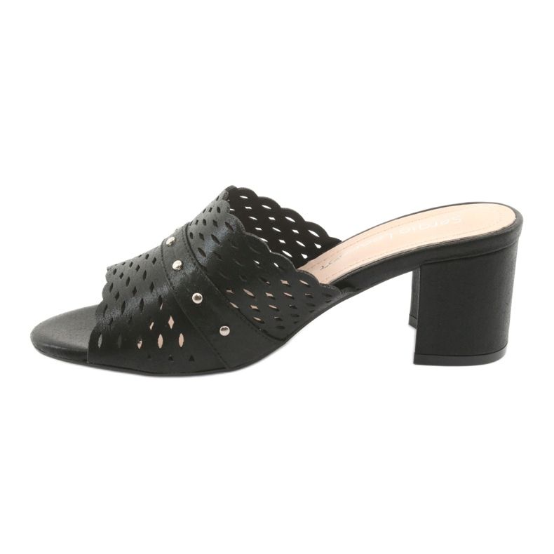 Pantoufles Sergio Leone KL319 noires pour femmes 2