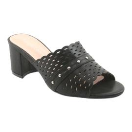 Pantoufles Sergio Leone KL319 noires pour femmes 1
