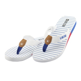 Tongs Big Star sur talon compensé blanche brun bleu rouge 3