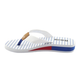 Tongs Big Star sur talon compensé blanc brun bleu rouge 2