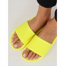 Chaussons de ceinture tricotés jaunes PT-110 Jaune 2