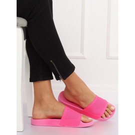 Chaussons avec une ceinture tricotée rose PT-110 Fuchsia 1