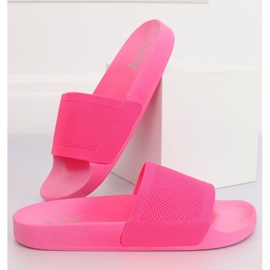 Chaussons avec une ceinture tricotée rose PT-110 Fuchsia 2