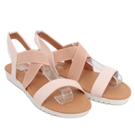Sandales femme beiges X565 Champagne brun rose 1